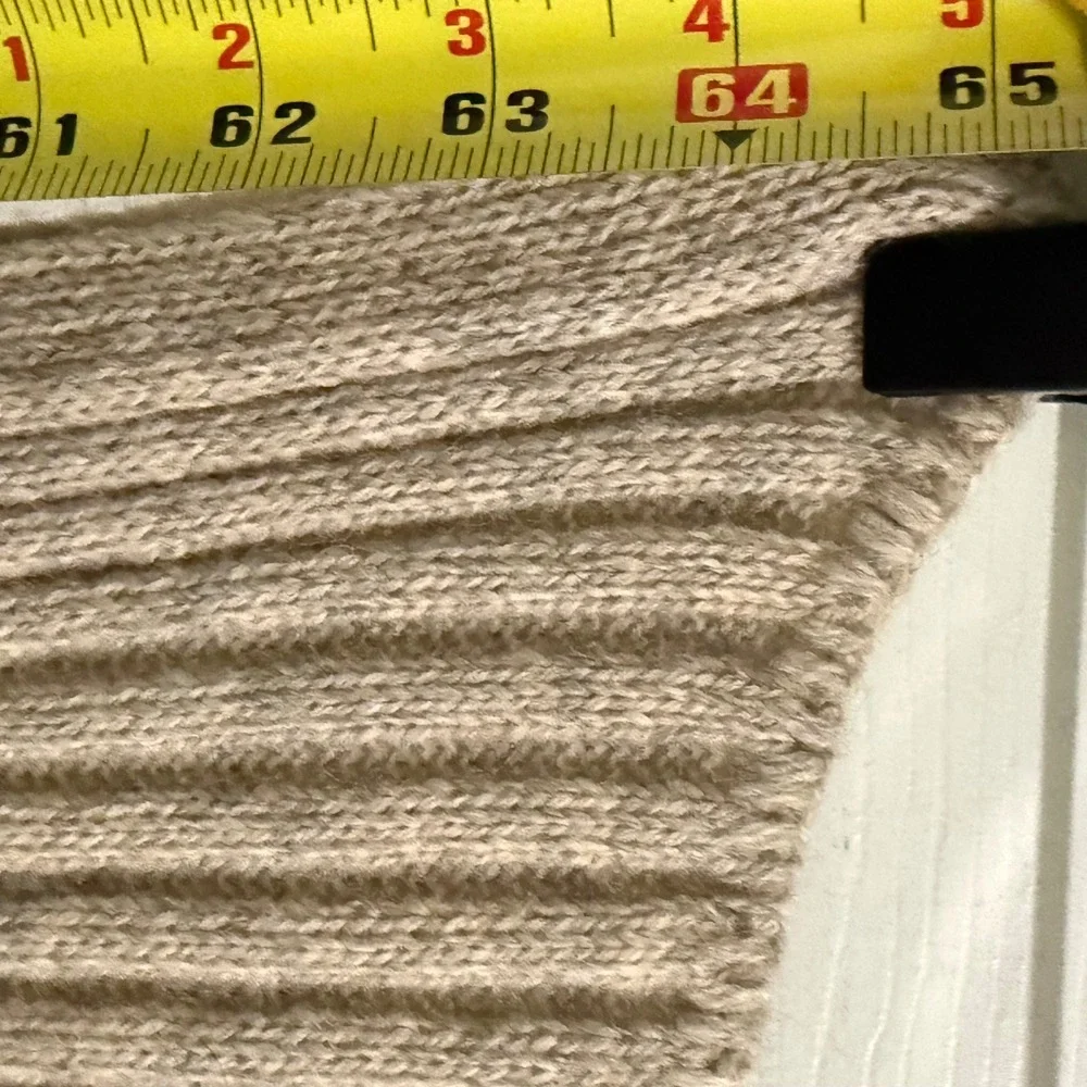 Vintage Eddie Bauer 100% Lambswool Ribbed Scarf USA Made Quiet Luxury Old Money